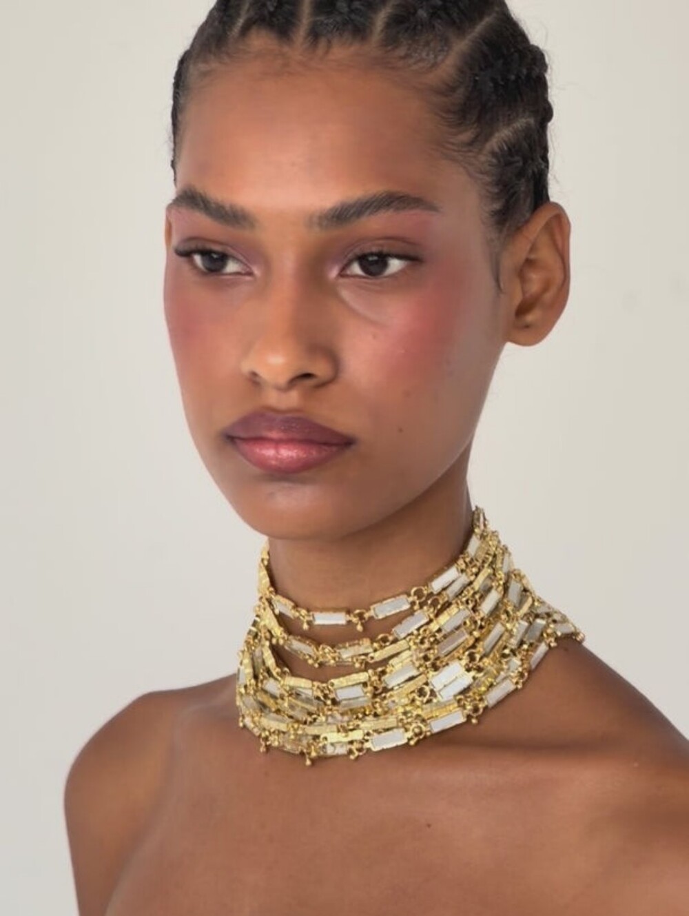 New Gold Mirror Ethereal Choker - Picture 1 of 9